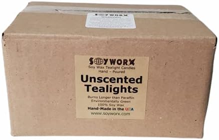 100 Soy Tealights By Soyworx Unscented All Natural Color Tea Light Candles