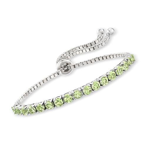 Ross-Simons 5.00 ct. t.w. Peridot Bolo Bracelet in Sterling Silver