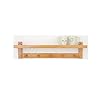HJW Praktische opbergrek Bamboe Hangende Entryway Plank met Haken Slaapkamer, Hal, Kantoor, Woonkamer, Keuken Opbergrek Display 1Huiyang-01020, Natuurlijk, 5 Haken – 72 Cm X 18 Cm