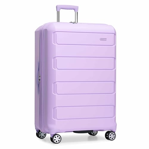 Image of Traveler's Choice Pagosa Hardshell Expandable Luggage with Spinner Wheels, Lavender, 30-Inch Large