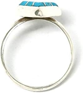 Amazon | インディアンジュエリー リング 天然石 ターコイズ ひし形