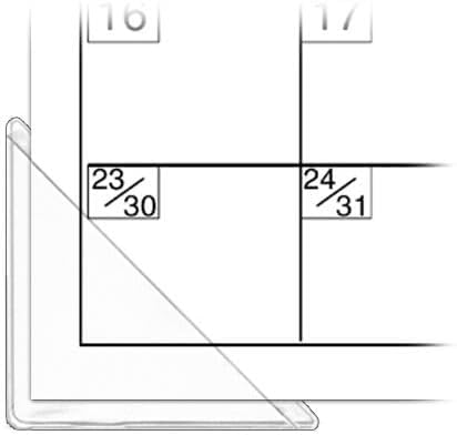 StoreSMART - Calendar Corners - Clear Plastic - 4 Pack - NON-ADHESIVE - PE1336DCL-4