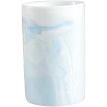 Marble ceramic mug, creative toothbrush holder, simple drinking cup. Blue