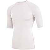 Augusta Sports Youth Large White Compression Half Sleeve