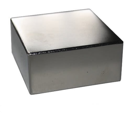 Magnes prostopadłościanowy/prostopadłościan 70 x 70 x 20 mm neodymowy N45, nikiel – 300 kg – silny magnes Power/Supermagnet/magnes stały o ekstremalnej sile przyczepności, do lodówki, szklanych tablic
