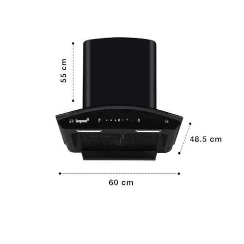 Image of Livpure Avian Neo 60 cm | Curved Glass | 1500 m /hr Suction | Filterless | Touch & Gesture Control | Low Noise | 10 Years Motor + 2 Years Comprehensive Warranty | Black