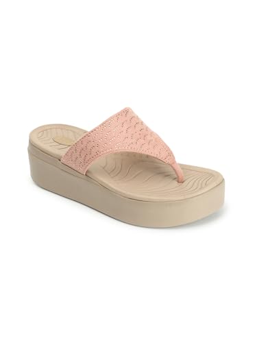 Image of ELLE Women's Embellished Platform Thong Sandals