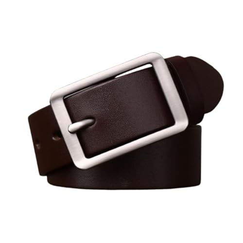 Ceinture en cuir de qualité supérieure avec boucle argentée robuste