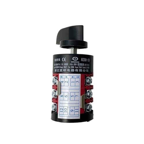Interruptor de leva giratoria con contacto plateado HZ5B-20/3 de 3 posiciones 3