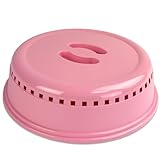 Crisp Pink Microwave Splatter Cover for Food, Plates & More - Splatter-Proof Lid & Accessories - Durable, Easy-Clean Dish Cover for Microwave Oven