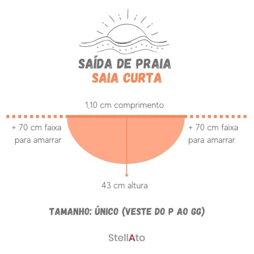 Saída de Praia Canga Saia Curta Floral Onça Verão Piscina Feminina
