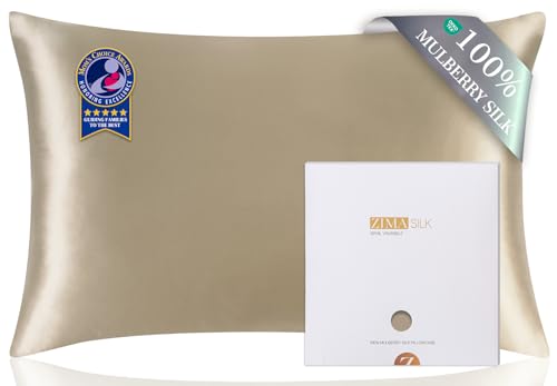 ZIMASILK 100% Pure Mulberry Silk Pillow Cases for Hair and