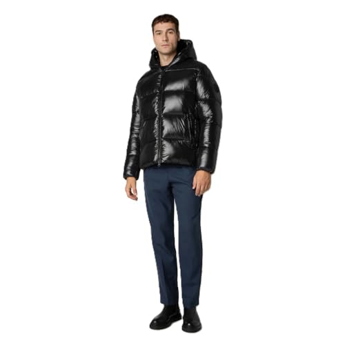 Save The Duck Para Hombre. D31280M-LOVE21 Abrigo Edgard Negro (L), Casual, Sostenible, Nylon Reciclado - 2