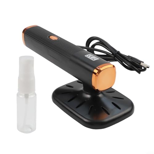 Plancha de vapor portátil alimentada por USB, mini vaporizador de viaje con cabezal giratorio de 180 grados, diseño compacto para eliminar eficazmente las arrugas en la ropa (negro)