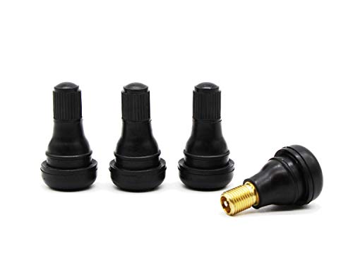 Accretion Tr412 Rubber Snap-In Tire Valve Stem For Tubeless 0.453 Inch 11.5Mm Rim Holes On Standard Vehicle Tires (Set Of 4) #TOP2