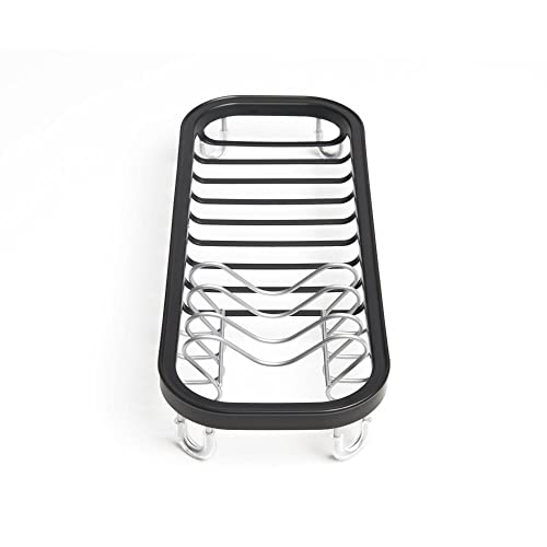 Escorredor De Pratos Sinkin Mini Cor Fume/niquel Em Aço Inox Umbra Fume