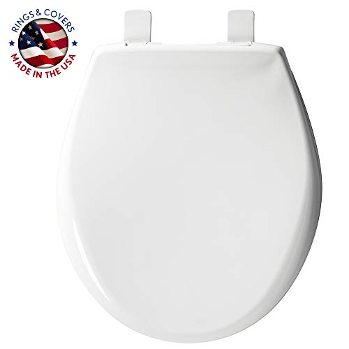 Mayfair 887Slow 000 Affinity Slow Close Removable Plastic Toilet Seat That Will Never Loosen, Providing The Perfect Fit, Round, Long Lasting Solid Plastic, White #TOP1