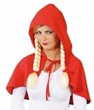 100% Polyester Orlob Cape mit Kapuze zum Rotkäppchen Kostüm an Karneval Fasching