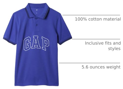 Image of Gap Boys' Short Sleeve Logo Polo Shirt