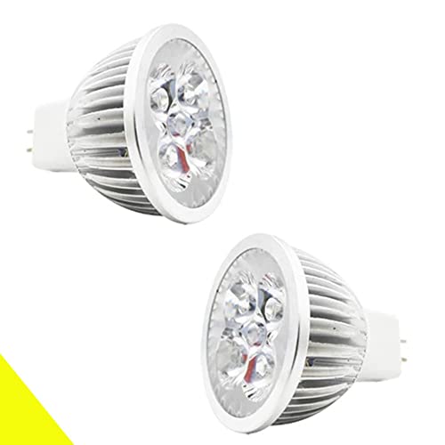 Ampoule LED GU5.3 MR16 12V 4W Blanc froid 6000-6500K 400lm Angle de faisceau 120° Spot LED AC DC 12V MR16 GU 5.3 led Non Dimmable Plastique Spotlight pour chambre salon couloir cuisine Restaurant Cover