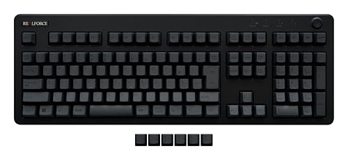 REALFORCE R3 R3S キーボード 対応 キーキャップ セット タイプキー ダークグレー 日本語配列 かなレス 昇華印刷 PBT M0345J