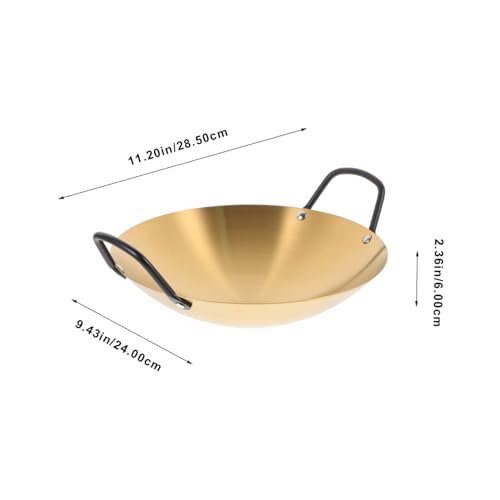 Wok de acero inoxidable antiadherente con doble asas miniatura 2