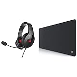 Lioncast LX20 Gaming Headset Ultralight (232g) für PC, PS4, Xbox One, Nintendo Switch, Mac und Notebook, schwarz & CSL-Computer - XXL Speed Gaming Mauspad Titanwolf Schwarz 900 x 400mm