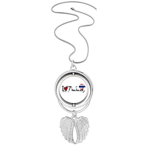Collier pendentif I Love Thaïlande cadeau idéal pour les voyageurs