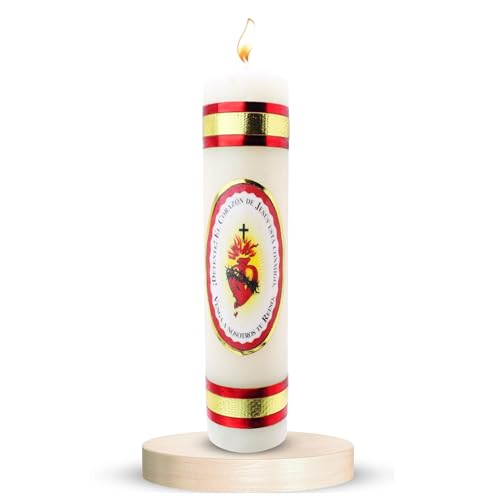 The Magnificient Prayer Candles Collection - Sacred Heart Religious Candle - Catholic Candles cirios religiosos catolicos Jesus st Jude - veladoras mexicanas velas para bautizo