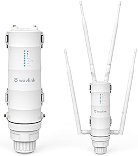 WAVLINK AC1200 Gigabit Outdoor WiFi Extender, Support 2000 sq. ft. Coverage, Passive Poe, Mesh Extender, Weatherproof Outdoor Access Point, Dual Band 5G + 2.4G, Ideal for Outdoor Wi-Fi(572HP3)