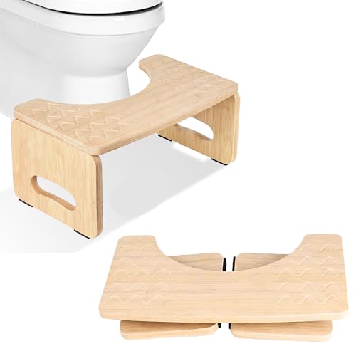 Tabouret de Toilettes en Bambou 40x21x18cm