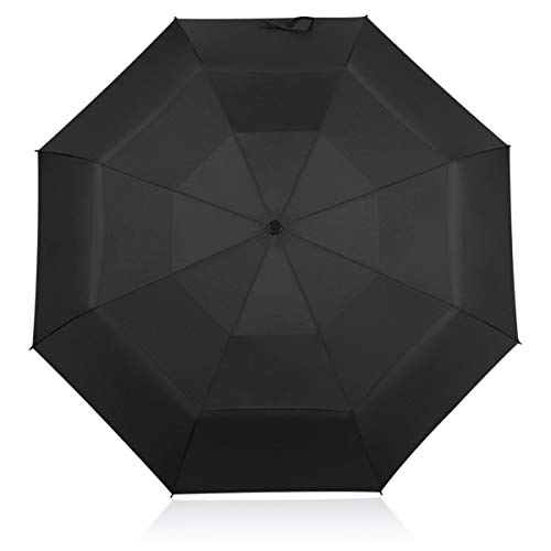 Preisvergleich Produktbild DORRISO Automatisches Öffnen / Schließen Faltbar Regenschirm Doppelter Baldachin Design Windsicher Kompakt Stabiler Regenschutz Dauerhafte Verstärkte Reise Taschenschirm