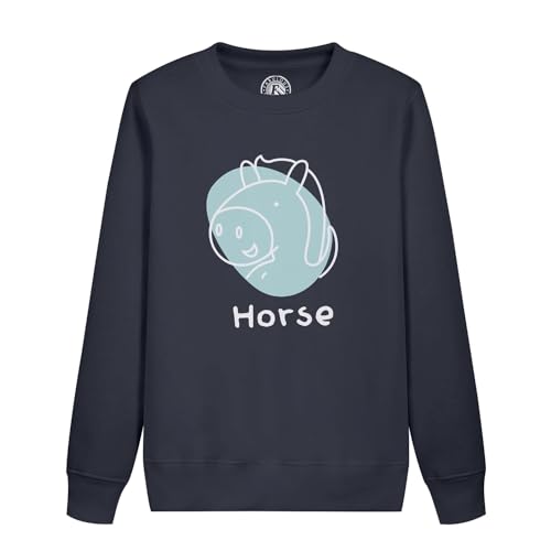 Sweatshirt enfant cheval astrologique chinois avec dessin horoscope animalier