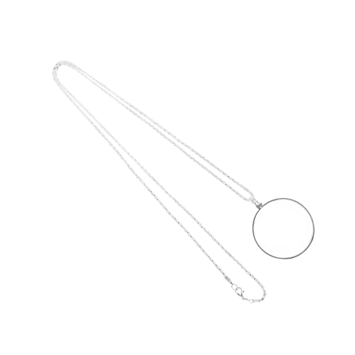 EXAOMBLE 1Pc Portable Magnifier Pendant Necklace Compact Reading Aid for Books Maps and Crafts Distortion Visuals Present for Seniors Design