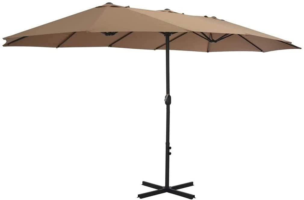 WDSOPK Patio Umbrella Parasol Outdoor Umbrella Sunshade, Backyard and Swimming Pool-Taupe,Large Terrace Premium Outdoor Offset Terrace Cantilever Umbrella for Garden, Deck