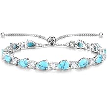 FANCIME Shine of Tears Birthstone Tennis bolo Bracelets Sterling Silver Tennis Bracelets Charm Fine Jewelry Birthday Gifts for Women Mom