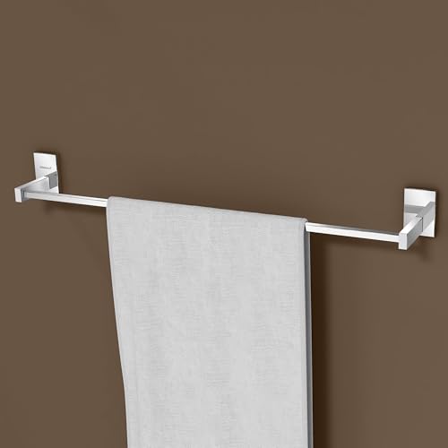 Image of Plantex (Primax) 304 Grade Stainless Steel Towel Holder for Bathroom /Towel Hanger for Kitchen /Single Towel Rod /Bathroom Accessories - iris (24-inch) Chrome