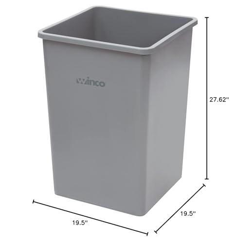 Winco PTCS-35G Square Trash Can, 35 Gallon thumb #2