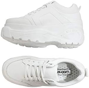 big white platform shoes