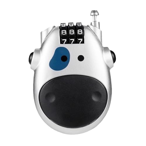 AsrMyjcx Snowboard Cable Lock Luggage Lock Length 83 cm Portable Padlocks Cable Lock 3 Digit Lock for Suitcase Snowboard Backpack Bike, Gray