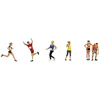 NOCH Marathonläufer Figurenset, mit bewegten Lauf-Figuren, perfekt für H0 Modellbau Szenerien und Dioramen