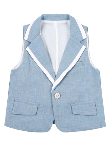 Image of CHICTRY Baby Boy Formal Suit 6 Pieces Set Wedding Christening Baptism Outfit Gentleman Clothing Suit