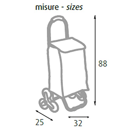 Linea Garden Friend Trolley Spesa Trio Nero