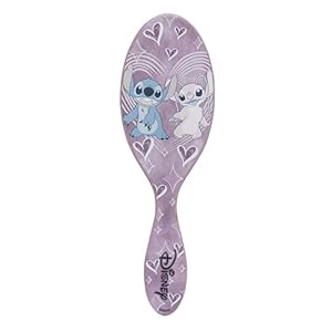 Wet Brush Original Detangler Hair Brush, Stitch & Angel (Disney Love) – Ultra-Soft IntelliFlex Bristles – Detangling Brush Glides Through Tangles (Wet Dry & Damaged Hair) – Women & Men
