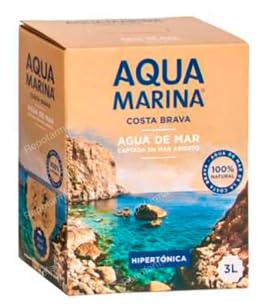 Pack de 3 - Agua de Mar Hipertónica Pura Filtrada Grado Alimentario (Bag in Box de 3 Litros) – Ideal para Cocina y Remineralización – Lote de 9 Litros