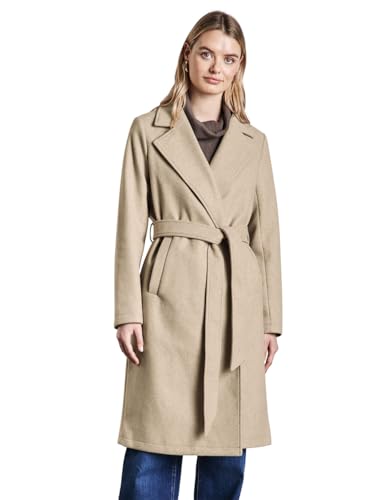 STREET ONE Damen A202047 Revers-Mantel, Desert beige, 44