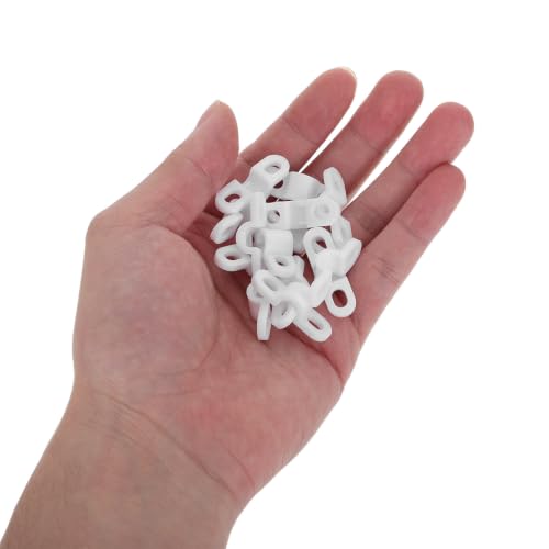 PRETYZOOM 100 piezas Clips Sujetadores de Cable de Plástico Blanco con Diseño de Barra Recta para Fijación Segura y Fácil Instalación, para Proyectos de Organización de Cables Bajo Escritorio miniatura 4