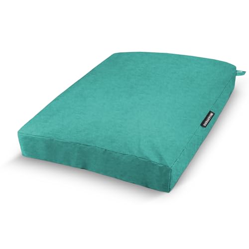HAPPERS Cojín de Suelo Naylim Mate Impermeable Multiusos para Exterior, Banco y Palets - Comodidad y Versatilidad en un sólo Cojín Turquesa 60x80