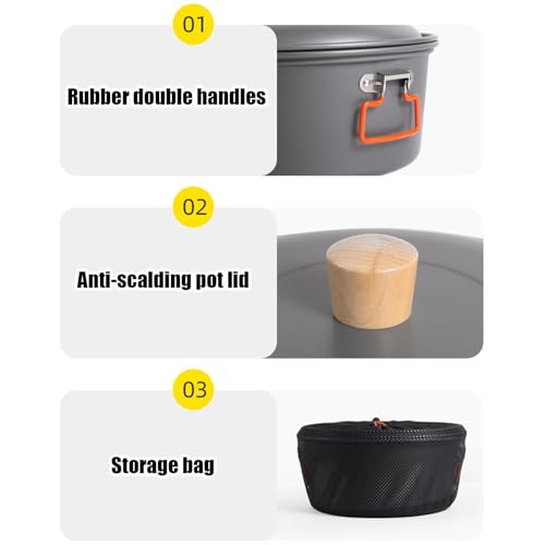 Cuiseur vapeur externe avec pot de camping 7,5 L en aluminium résistant