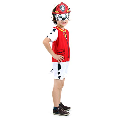 Fantasia Marshall Patrulha Canina Curto Infantil 915260-p Sulamericana Fantasias Vermelho/branco P 4